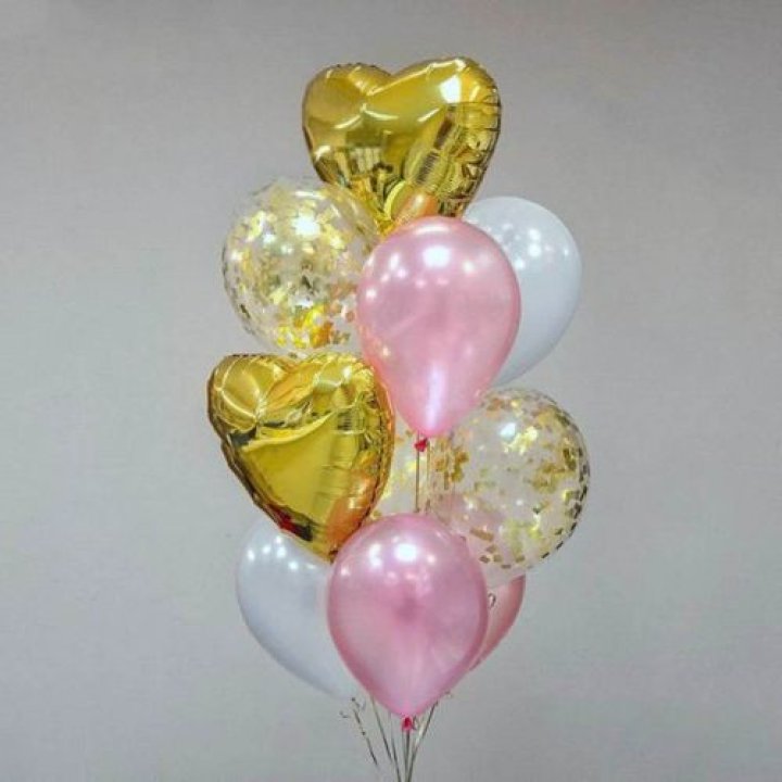 Облако шаров "Рози голд" в Орске