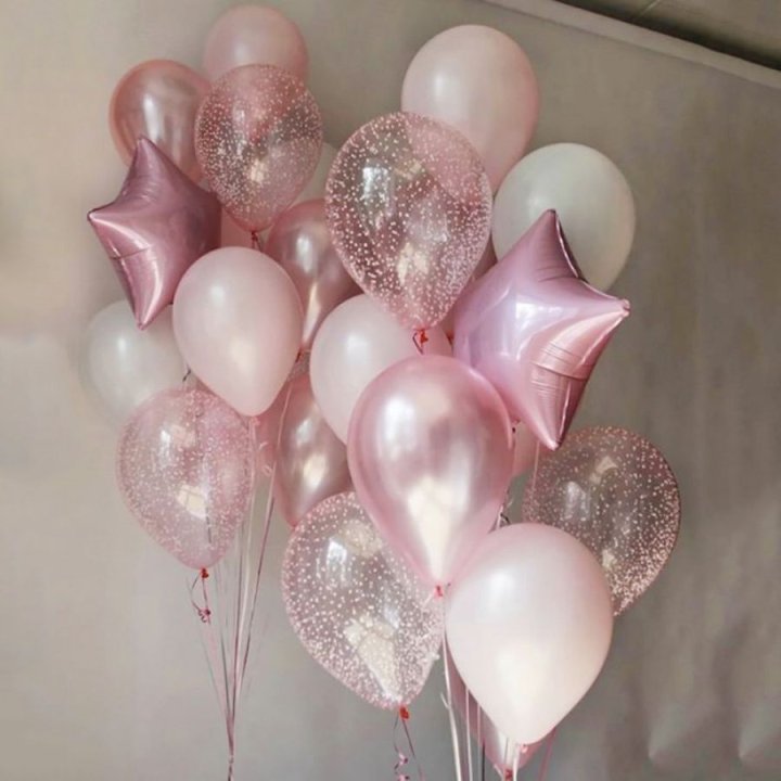 Фонтаны шаров "Розовый" в Орске