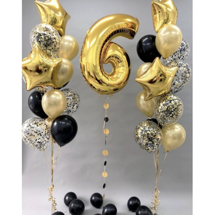 Цифра с фонтанами шаров  в Орске