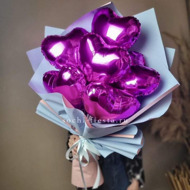 Букет из шаров сердец  в Орске