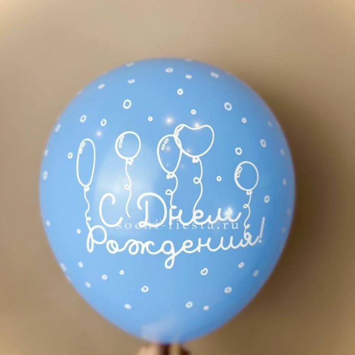 Гелиевый латексный шар С днем рождения! матовый в Орске