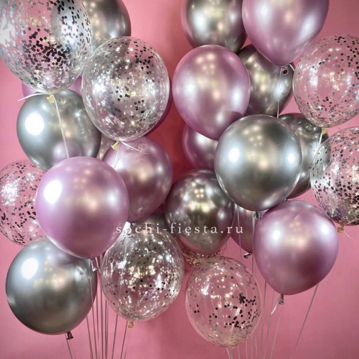 Фонтан шаров "Сильвер пинк" в Орске