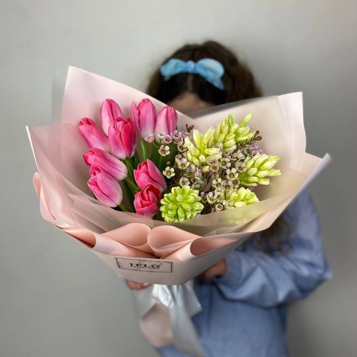  Дуо тюльпаны и гиацинты в Орске