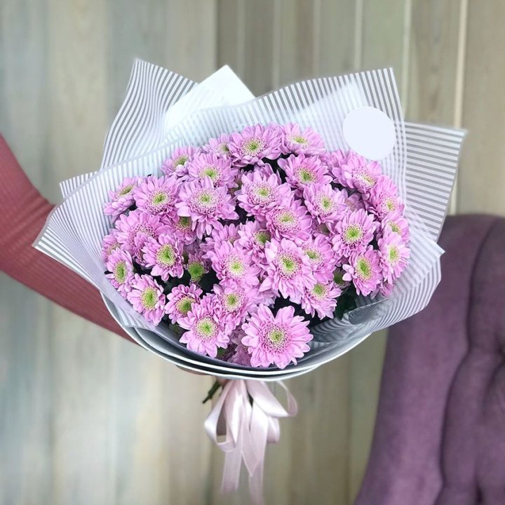 Букет розовых хризантем в Орске