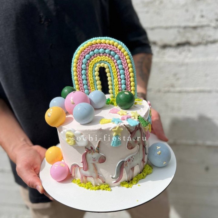 Торт "Радуга с единорогом" в Орске