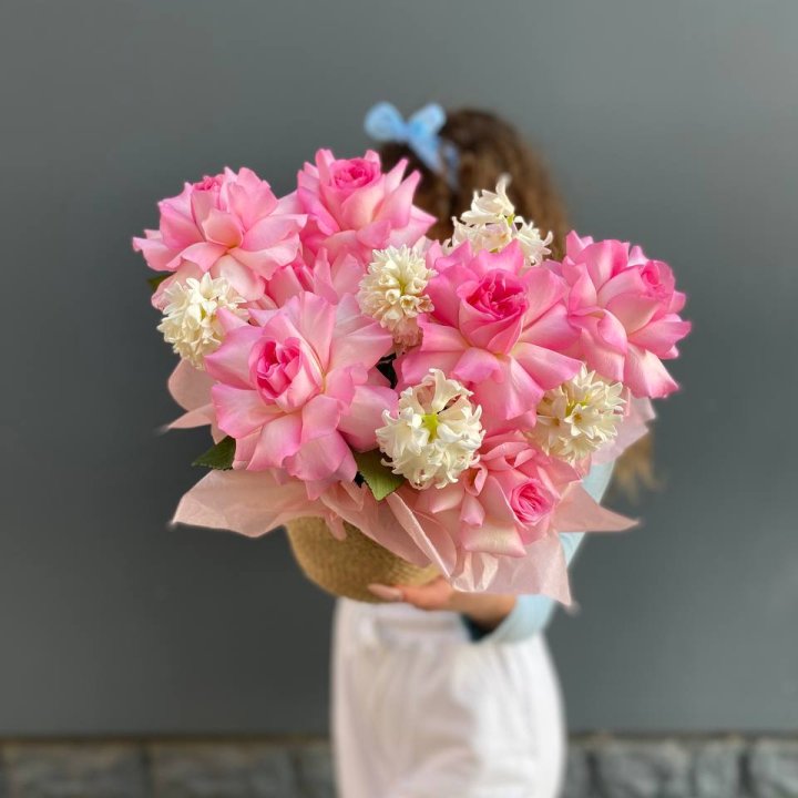 Дуо розы и гиацинты в Орске