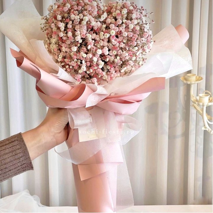 Сердце из гипсофилы  в Орске