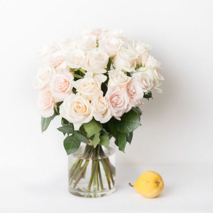 25 кремовых роз в Орске