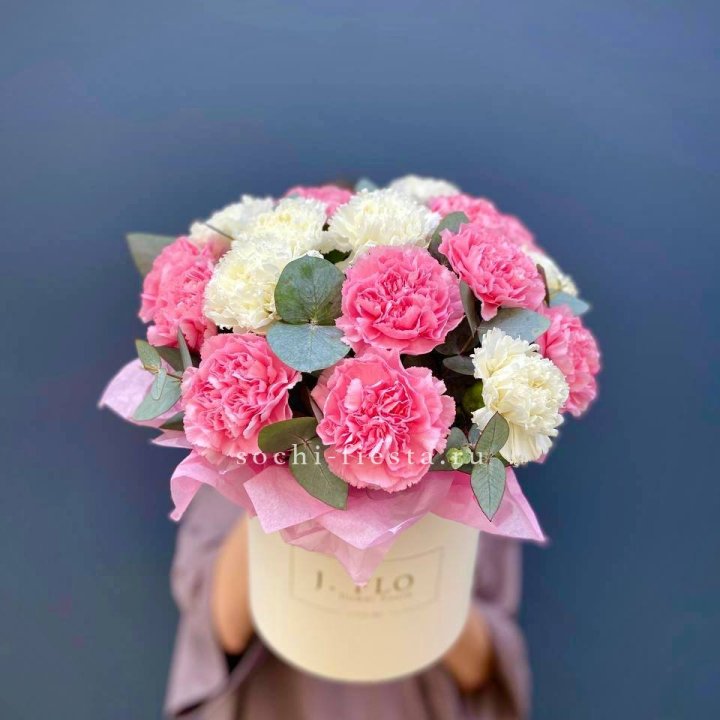 Диантусы в цилиндре в Орске