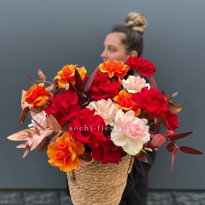 Авторский бокс "Роксана" в джутовом кашпо в Орске