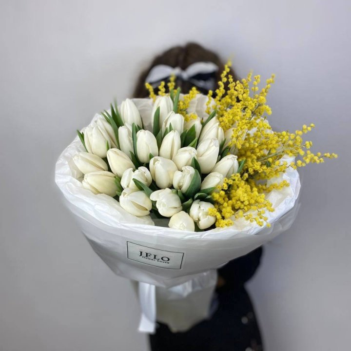 Дуо тюльпан и мимоза в Орске