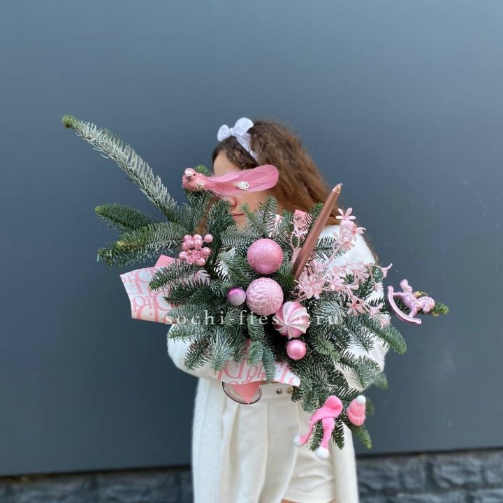 Композиция бокал розовый в Орске