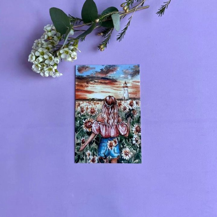 Открытка к букету "Подсолнух" в Орске