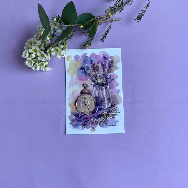 Открытка к букету "Часы" в Орске