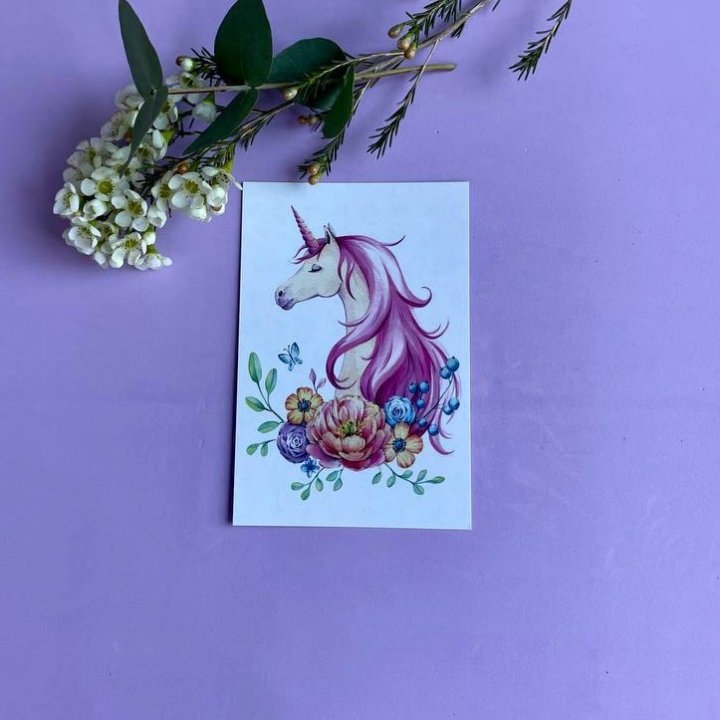 Открытка к букету "Единорог" в Орске