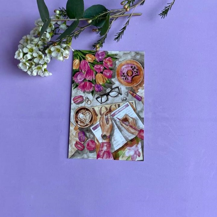 Открытка к букету "Леди на работе" в Орске