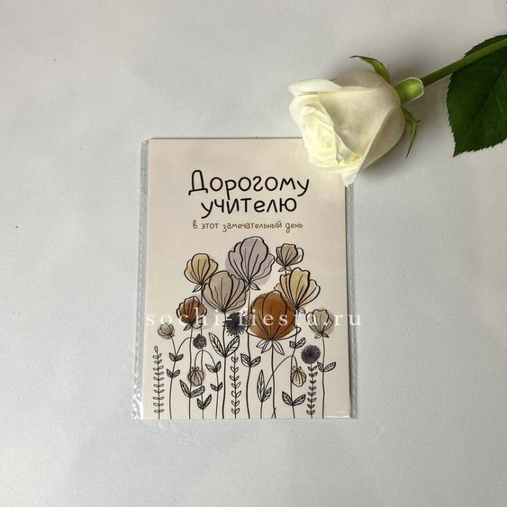 Открытка к букету "Дорогому учителю" в Орске