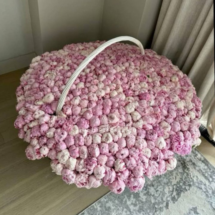 Корзина 555 пионов в Орске