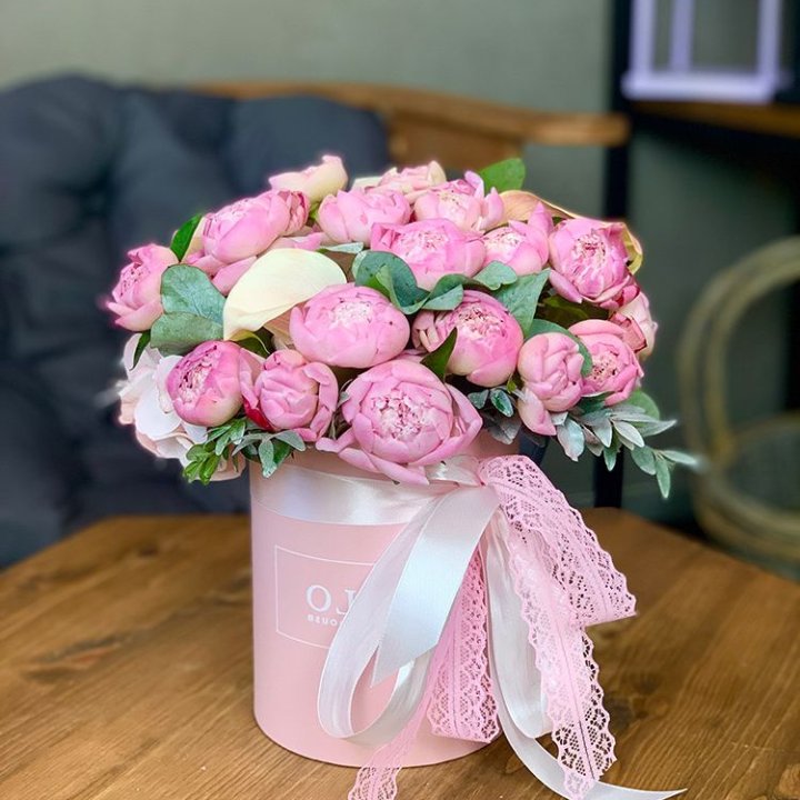 Композиция с пионами №1 в Орске