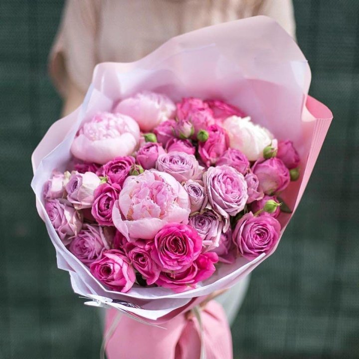 Букет с пионами "Леси" в Орске