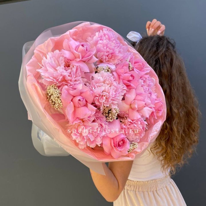  Букет с пионами "Пинки" в Орске
