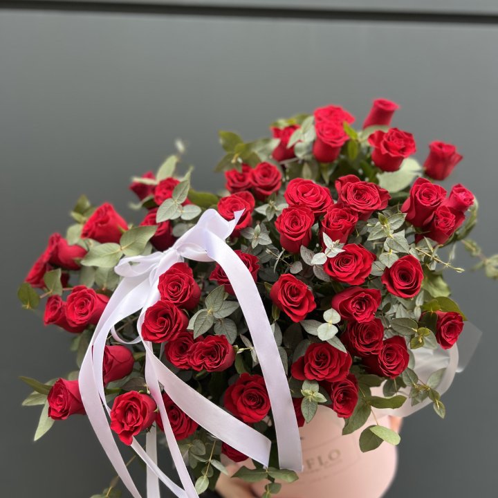 45 Красных роз в боксе "Сеньёрита" в Орске