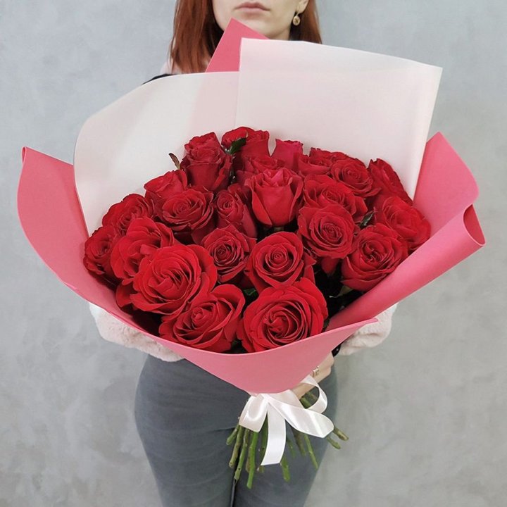 25 Красных роз рози вайт в Орске