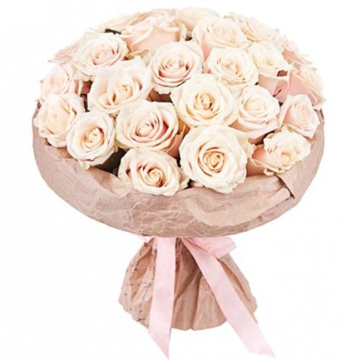 25 кремовых роз "Craft" в Орске