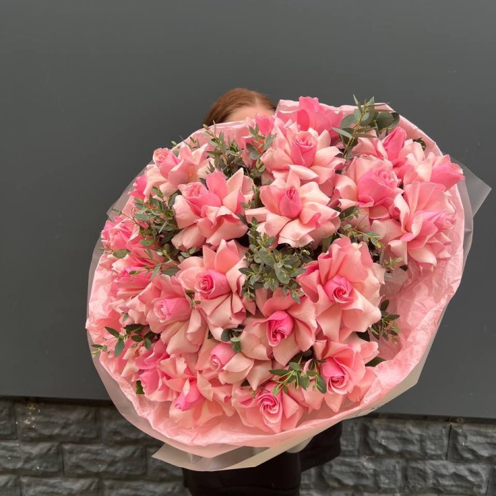  25 розовых французских роз в Орске