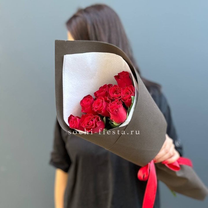 9 красных роз в фоамиране в Орске