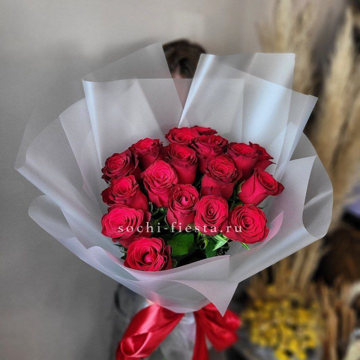 17 красных роз "Нет времени ждать" в Орске