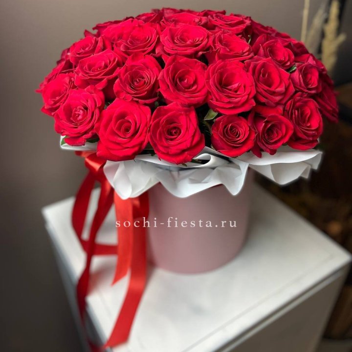 Красные розы 51шт  в коробке в Орске