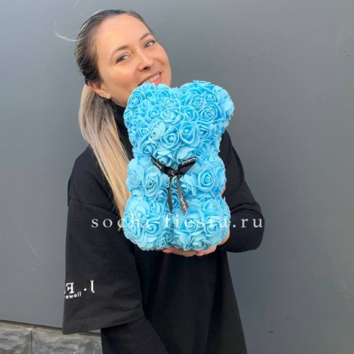 Игрушка медведь голубая в Орске