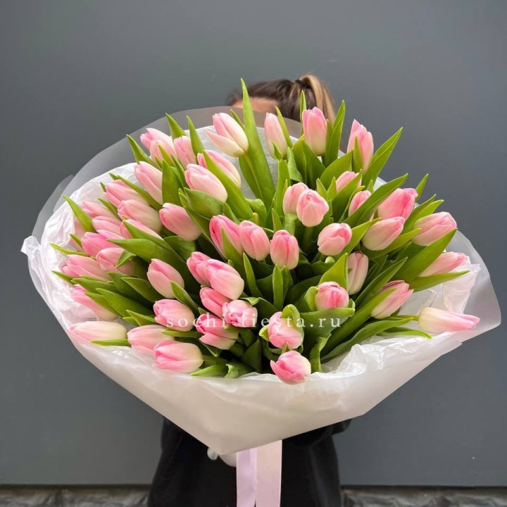Букет тюльпанов нежно-розовых в Орске
