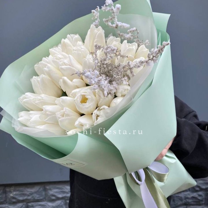 Букет белых тюльпанов "Бьянко" в Орске