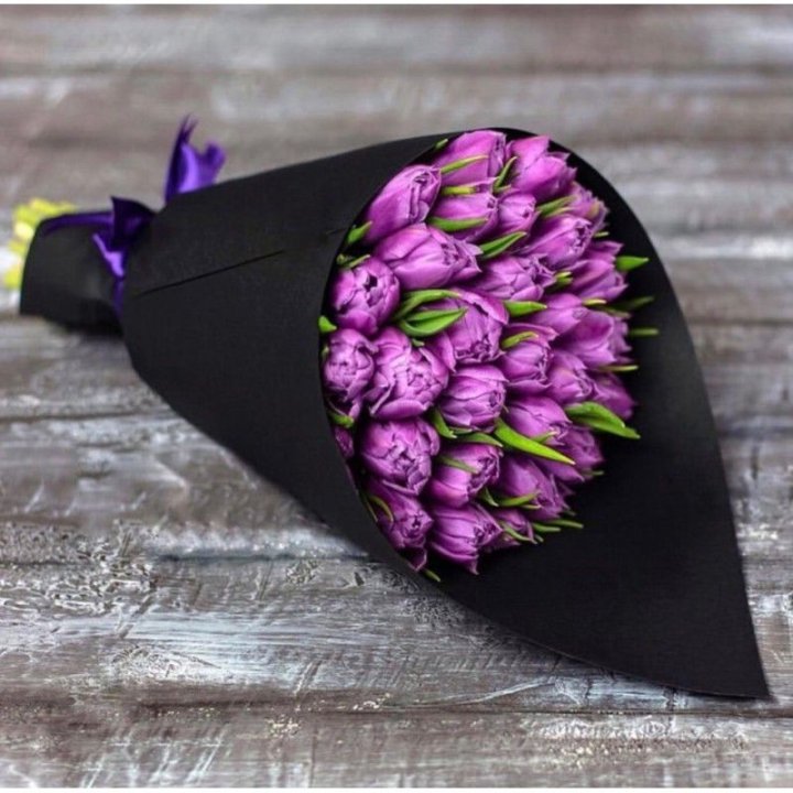 Пионовидные тюльпаны блэк в Орске